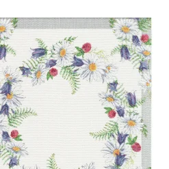 Ekelund Linneväveri Blomkrans table runner 35x120 cm, multi BeigeMulti Online