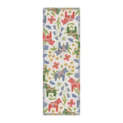 Ekelund Linneväveri Blomsterhäst table runner 35x100 cm, Multi Sale