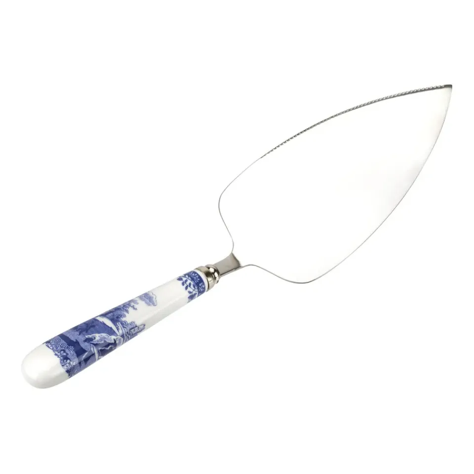 Spode Blue Italian cake slice 25 cm, Ceramic-stainless steel BlueWhite Hot