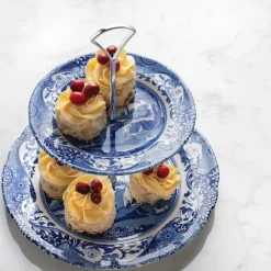 Spode Italian 2-tier cake stand, 2-Tier Blue Discount