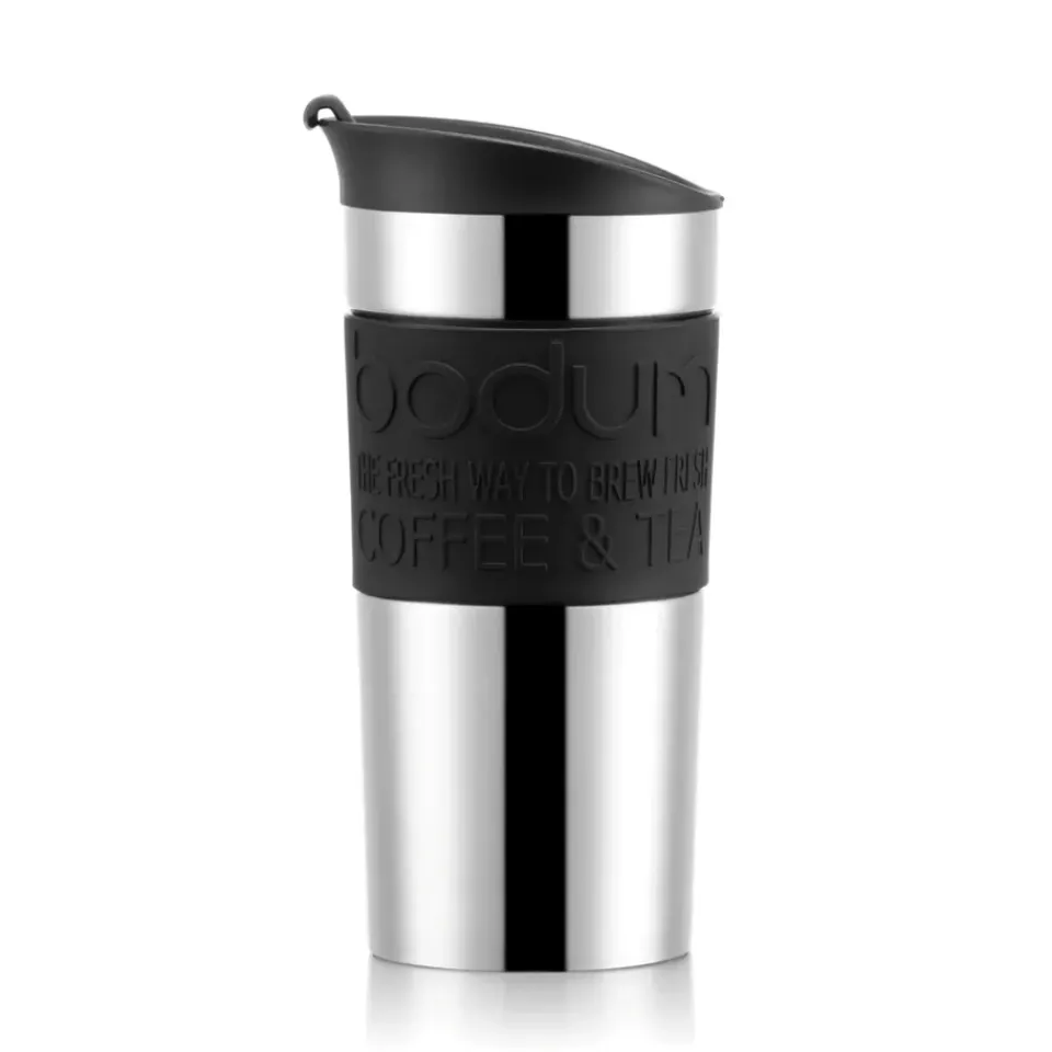 Bodum travel mug 35 cl stainless steel, Black New