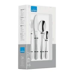 Amefa Bologna cutlery set 24 pieces, Stainless steel Silver-coloured Discount