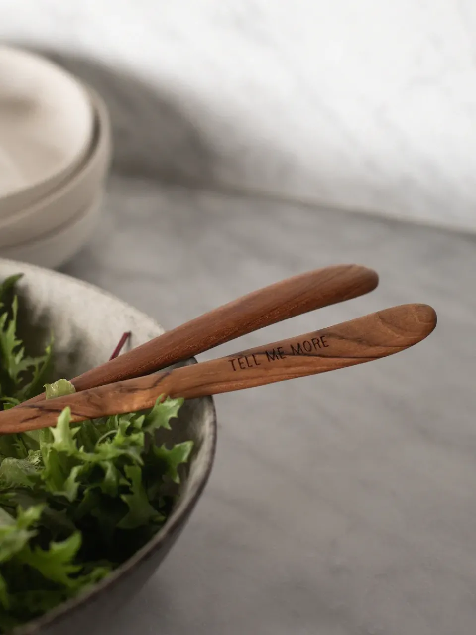 Tell Me More Bon salad bowl Ø30 cm, Stoneware BeigeGrey
