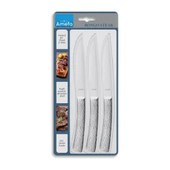 Amefa Bongo grill knife 3-pack, Stainless steel Silver-coloured