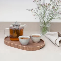 Bosign serving tray curveline medium 26x39 cm, Walnut Brown New
