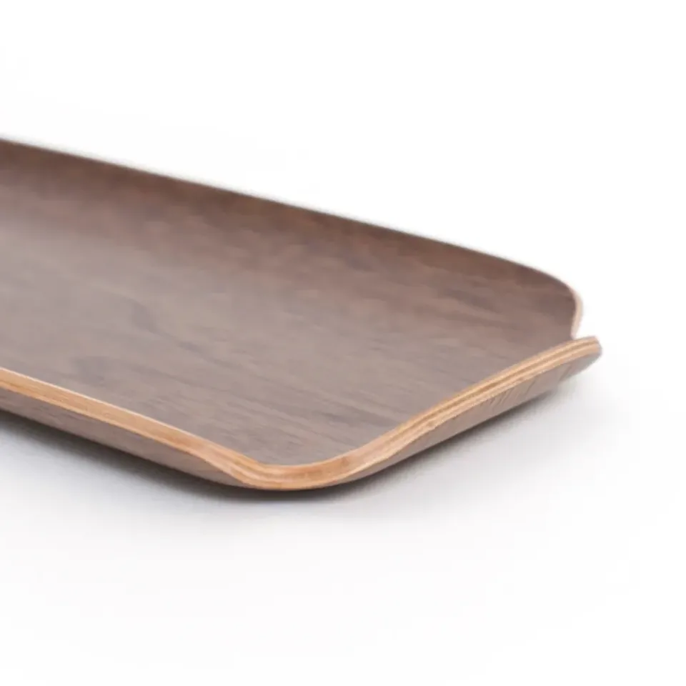 Bosign wooden tray leaf, Walnut Brown New
