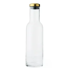 Audo Copenhagen Bottle carafe 1 l, glass-brass Gold-colouredTransparent Hot