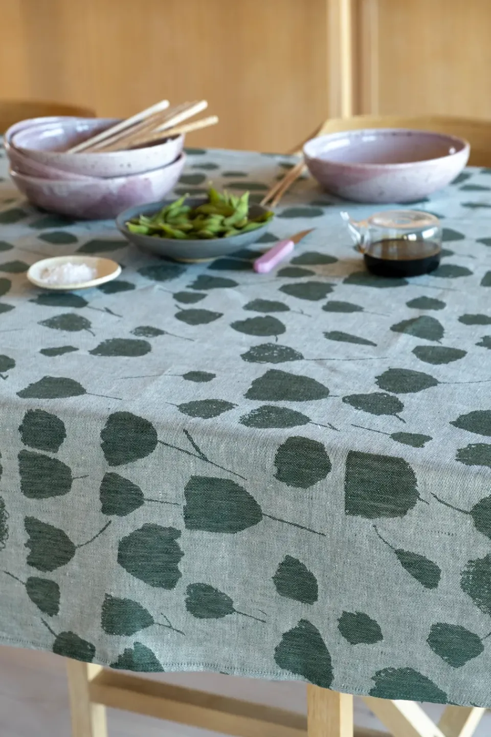Fine Little Day Bouquet table cloth 147x147 cm, -off-white Green Outlet