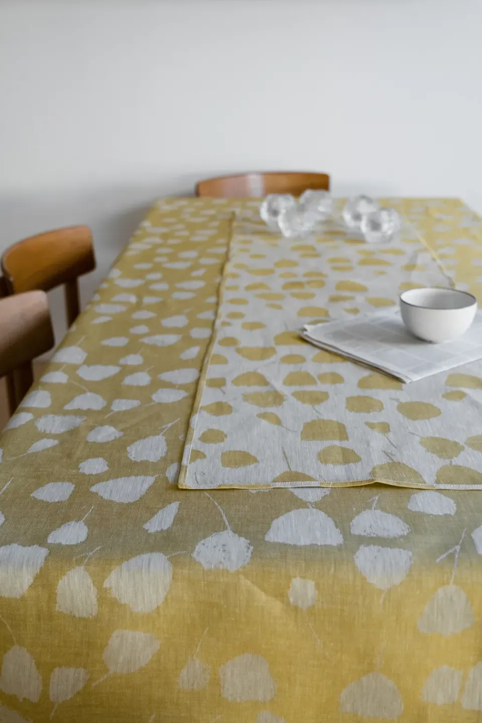 Fine Little Day Bouquet tablerunner 150x45 cm, Yellow-white YellowWhite Sale