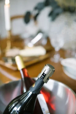 Dorre Bourdeaux wine- and champagne stopper, Stainless steel Silver-coloured Clearance