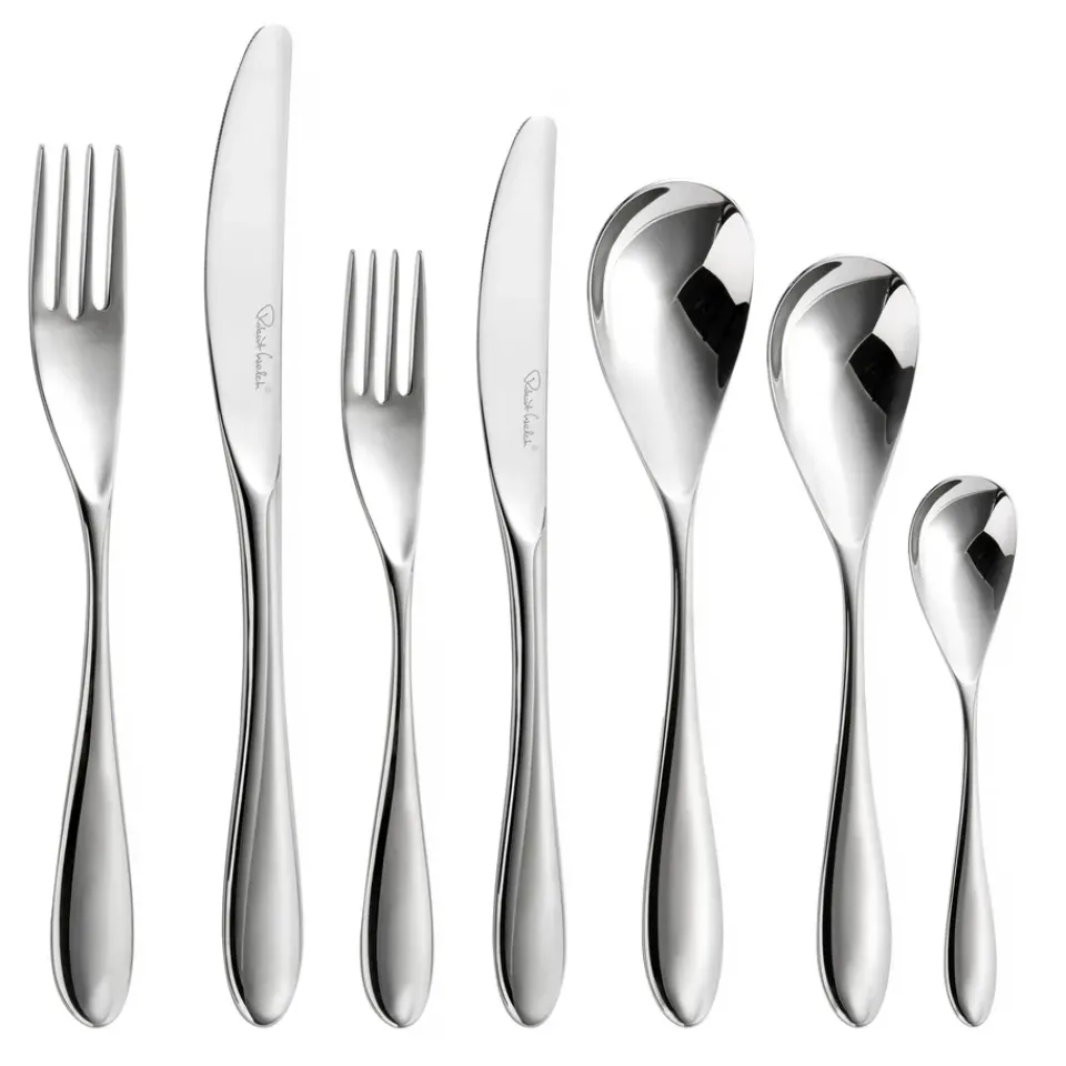 Robert Welch Bourton Bright cutlery, 42 pieces Silver-coloured New