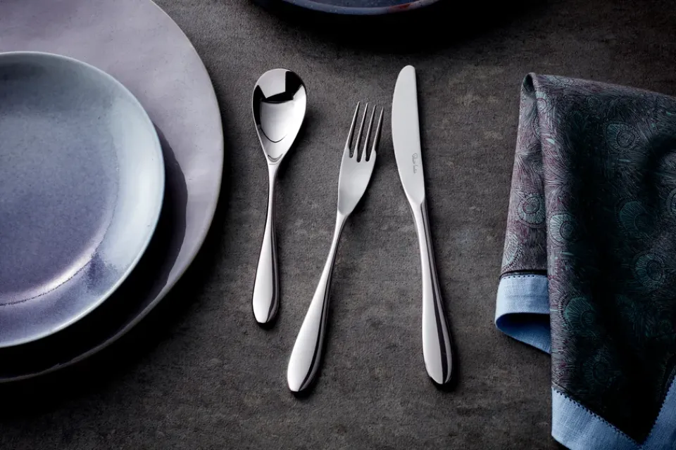 Robert Welch Bourton Bright cutlery, 42 pieces Silver-coloured New