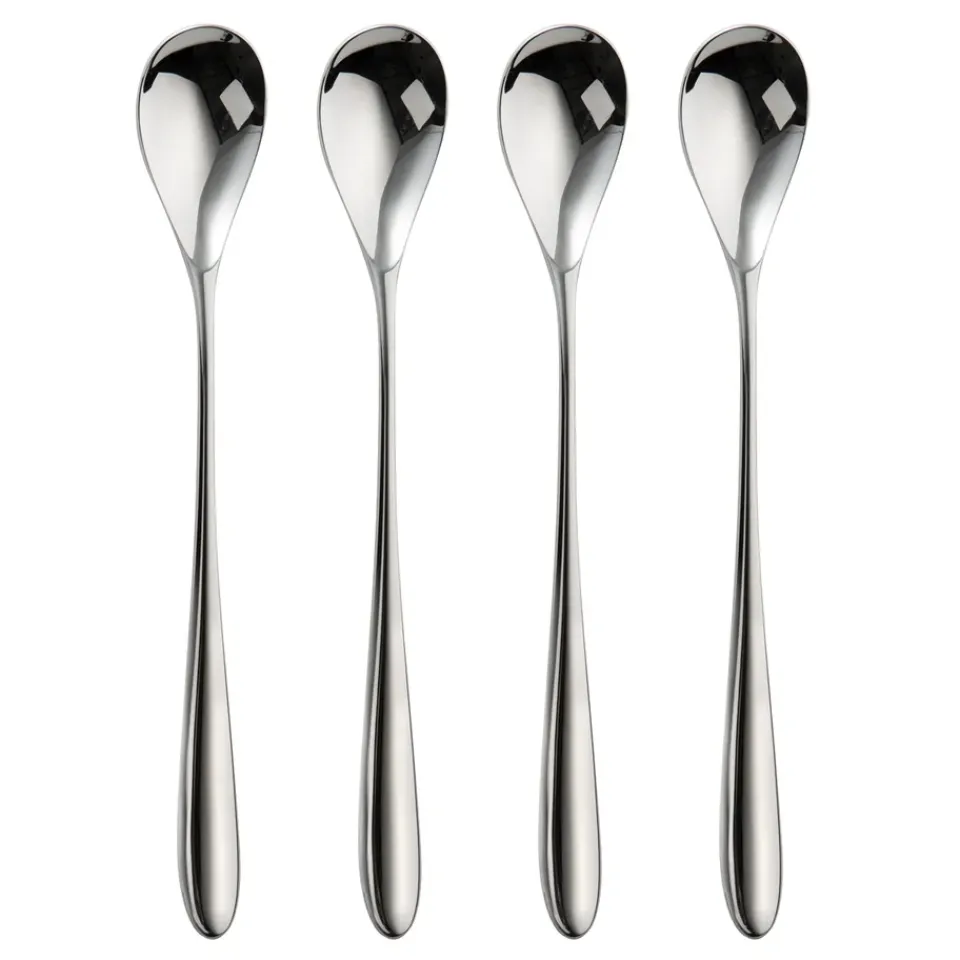Robert Welch Bourton Bright latté spoon 4 pieces, Stainless steel Silver-coloured Discount