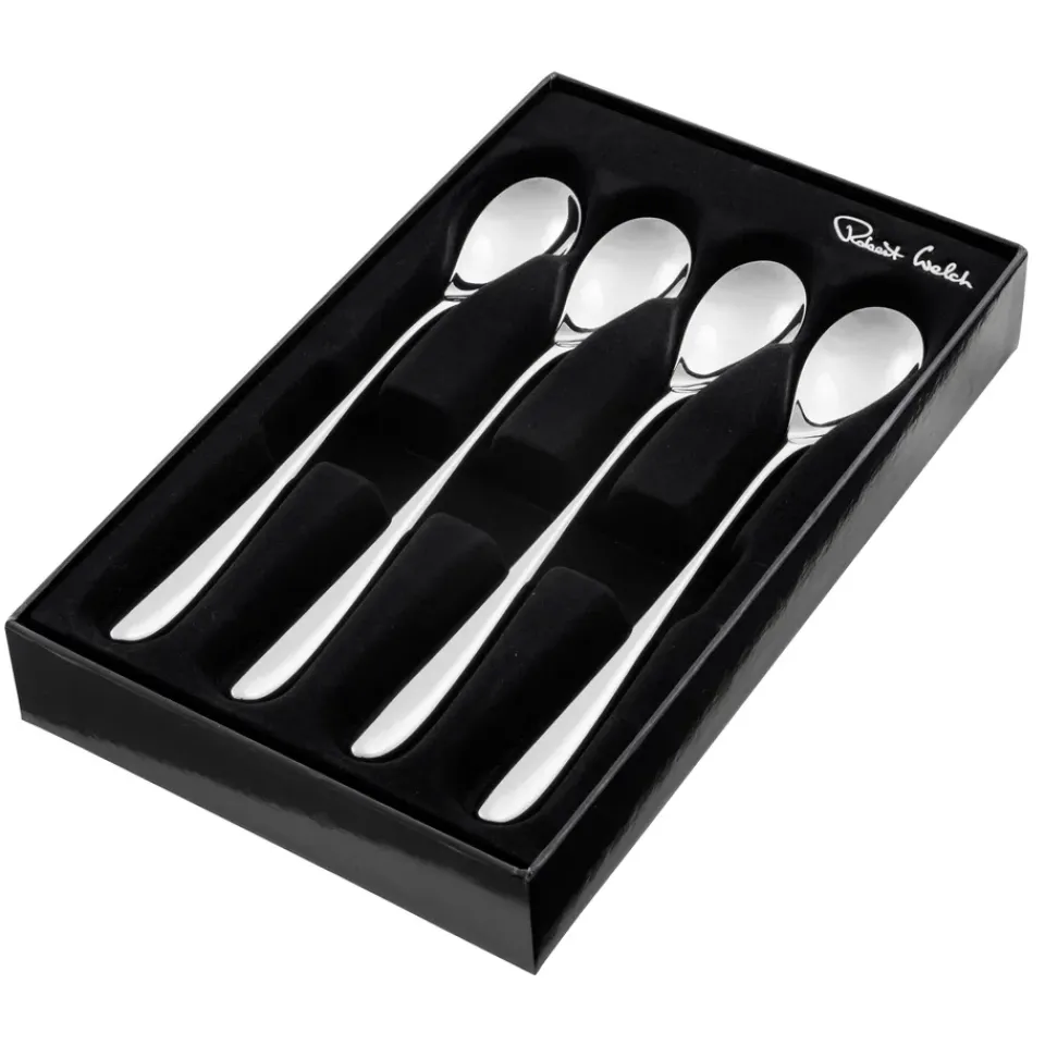 Robert Welch Bourton Bright latté spoon 4 pieces, Stainless steel Silver-coloured Discount