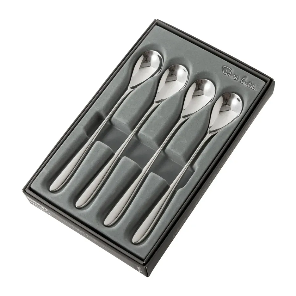 Robert Welch Bourton Bright latté spoon 4 pieces, Stainless steel Silver-coloured Discount