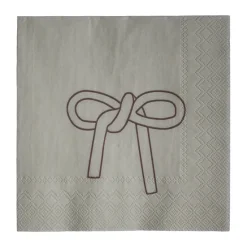 DBKD Bow paper napkin 33x33 cm 20-pack, Beige Clearance