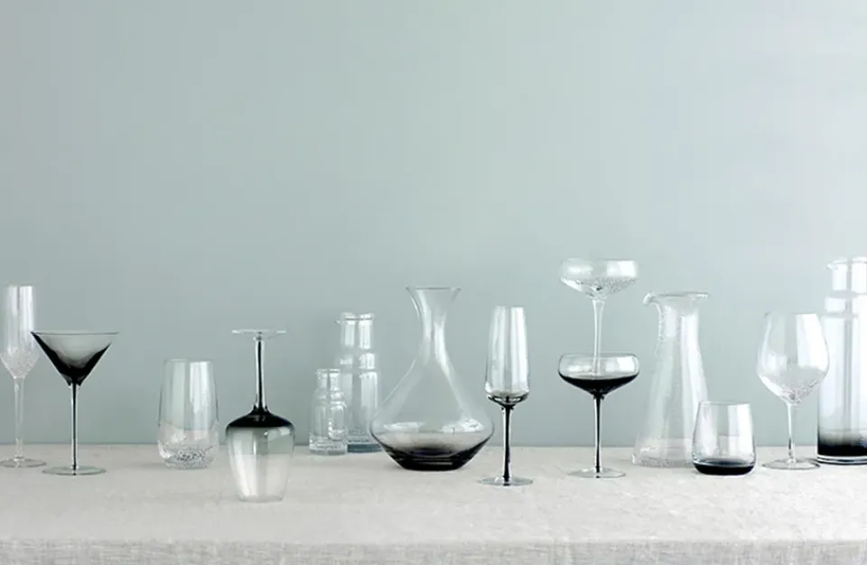 Broste Copenhagen Bubble champagne glass, 20 cl Transparent Hot