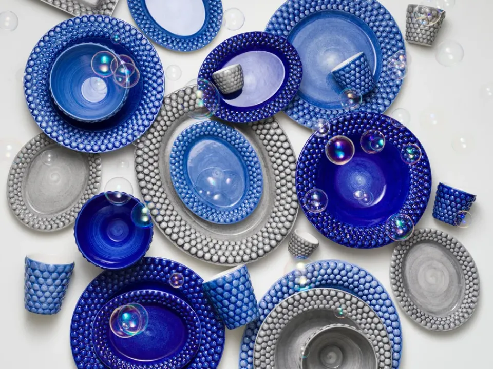 Mateus Bubbles oval plate 20 cm, Blue Outlet