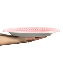 Mateus Bubbles oval saucer 35 cm, light Pink