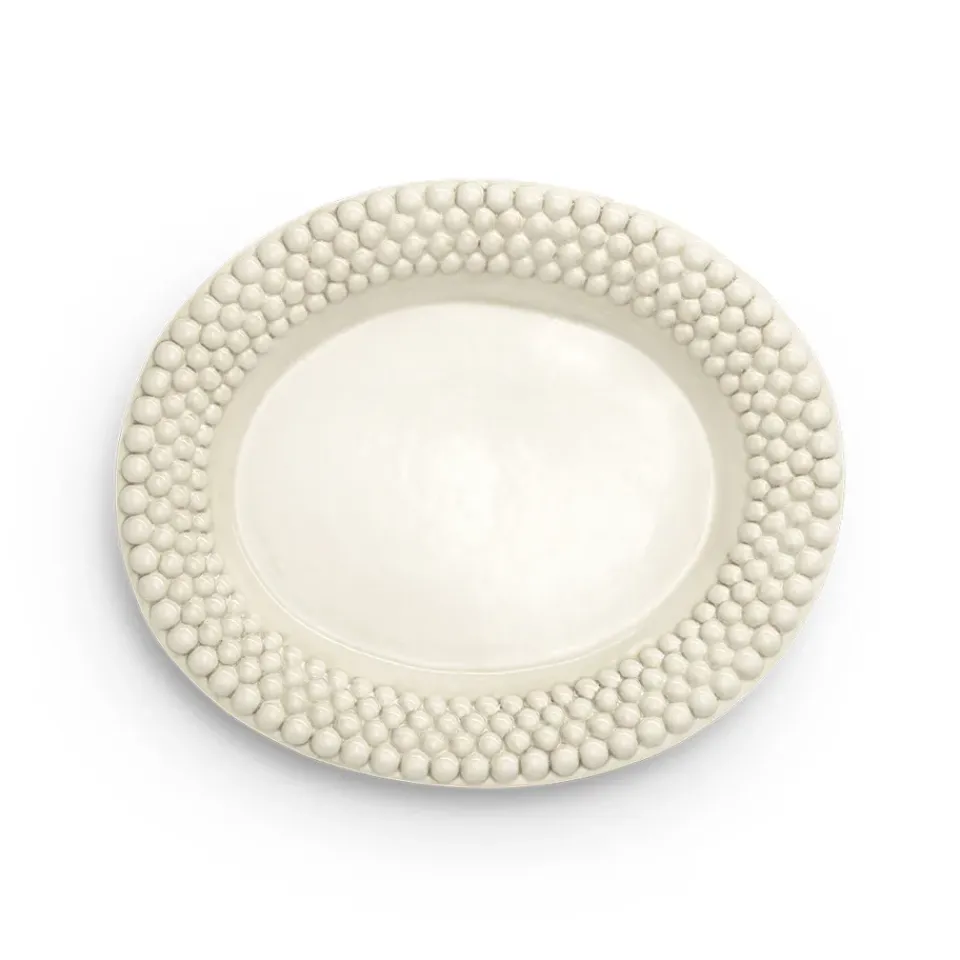 Mateus Bubbles oval saucer 35 cm, Sand Beige Clearance
