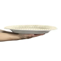 Mateus Bubbles oval saucer 35 cm, Sand Beige Clearance