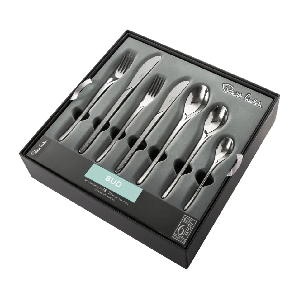 Robert Welch Bud Bright cutlery, 42 pieces Silver-coloured Clearance