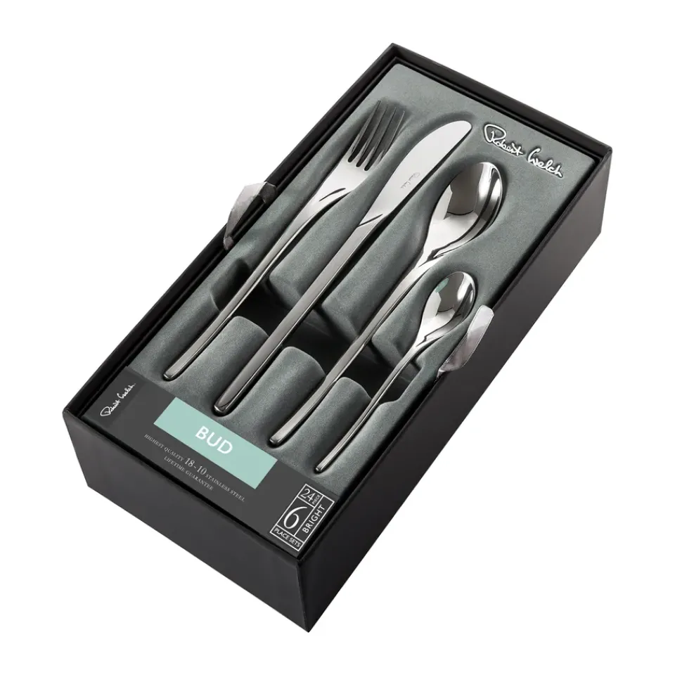 Robert Welch Bud Bright cutlery, 24 pieces Silver-coloured Best