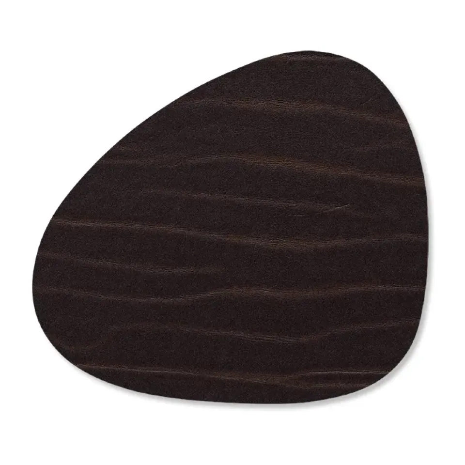 LIND DNA Buffalo coaster reversible curve 1 pcs, black-nature BrownBlack Clearance
