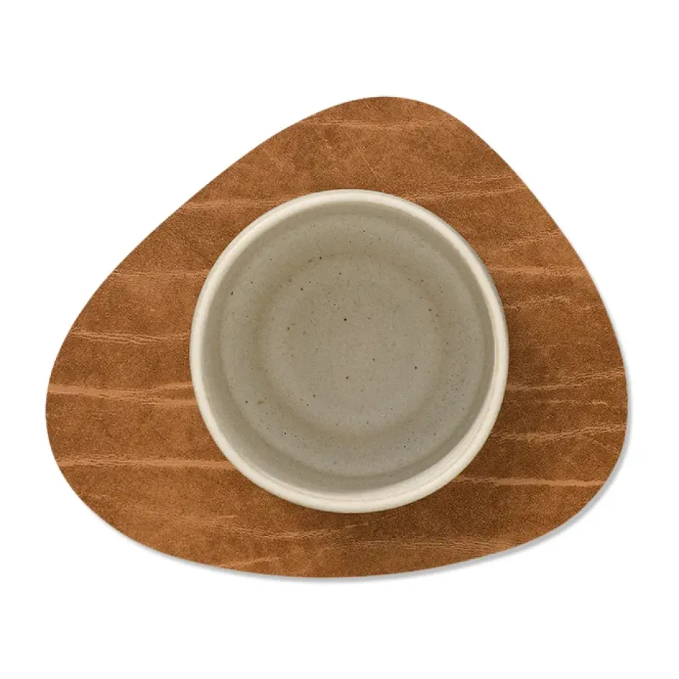LIND DNA Buffalo coaster reversible curve 1 pcs, black-nature BrownBlack Clearance