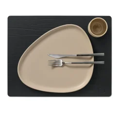 LIND DNA Buffalo placemat reversible square 1 pcs, black-nature BrownBlack Discount