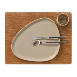 LIND DNA Buffalo placemat reversible square 1 pcs, black-nature BrownBlack Discount