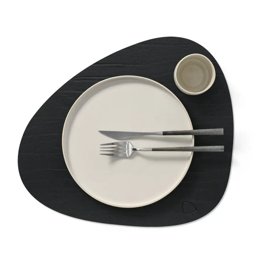 LIND DNA Buffalo placemat reversible curve L 1 pcs, black-nature BrownBlack Hot