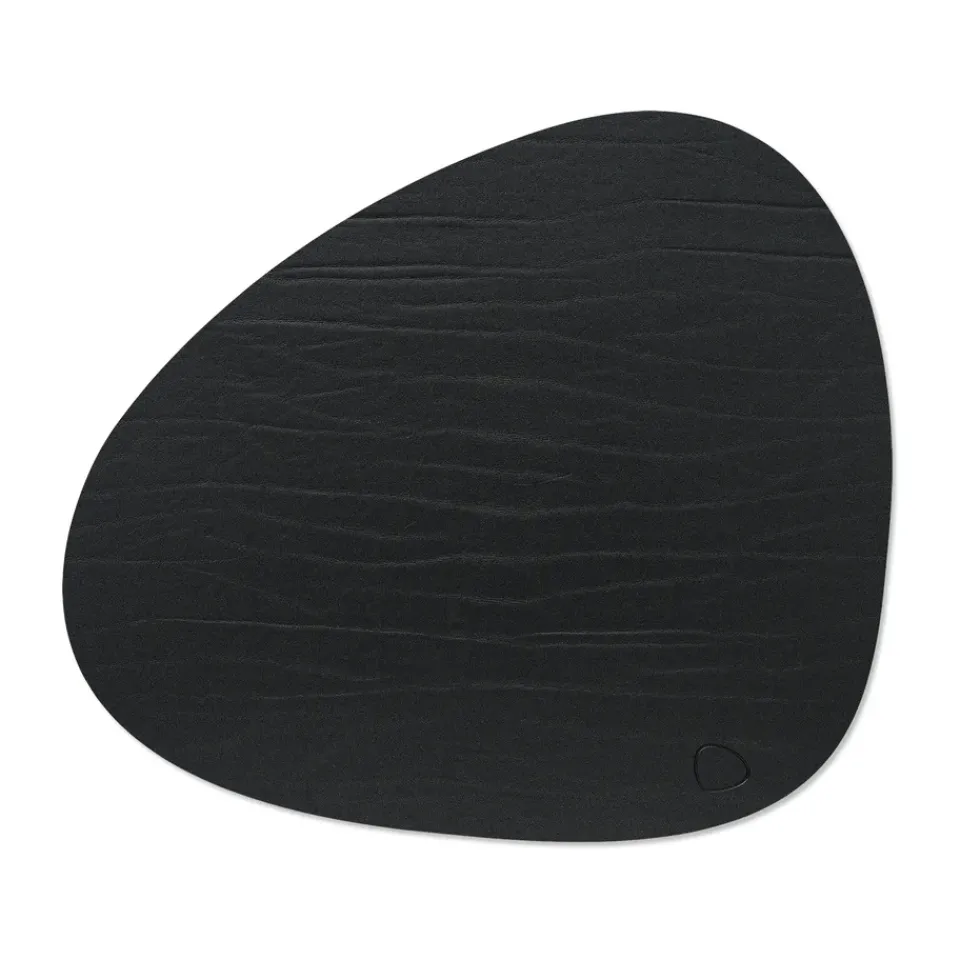 LIND DNA Buffalo placemat reversible curve L 1 pcs, black-nature BrownBlack Hot