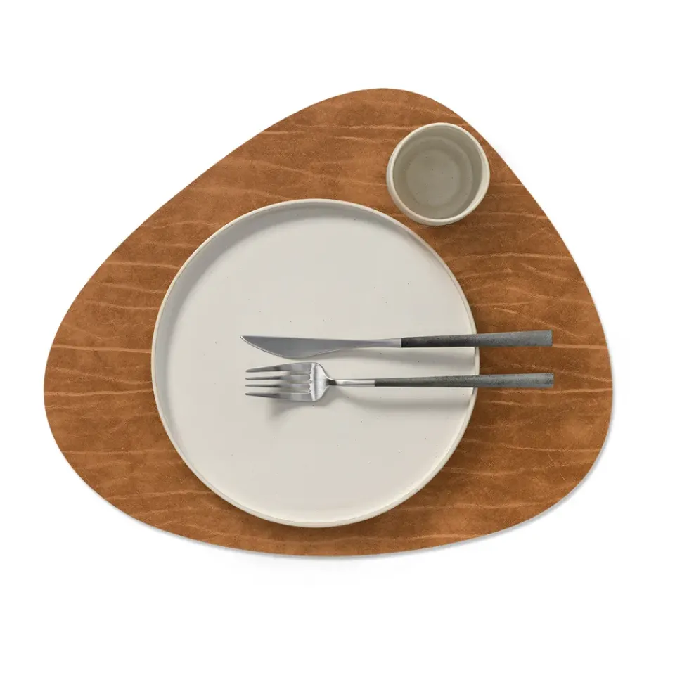 LIND DNA Buffalo placemat reversible curve L 1 pcs, black-nature BrownBlack Hot