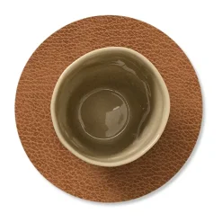 LIND DNA Bull coaster circle, Nature BeigeBrown Outlet