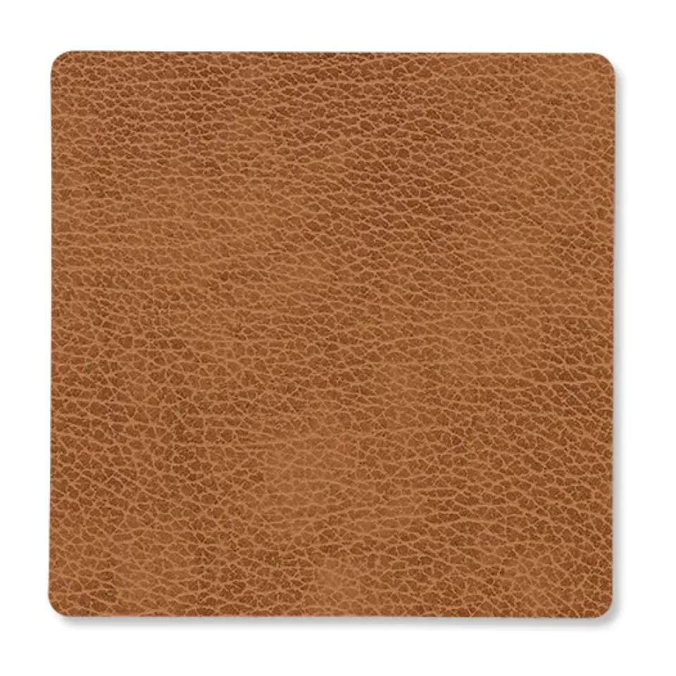 LIND DNA Bull coaster square, Nature BeigeBrown Hot