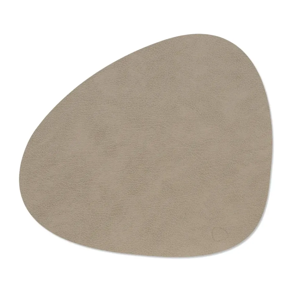 LIND DNA Bull placemat reversible curve L 1 pcs, Warm grey-black GreyBlack Outlet