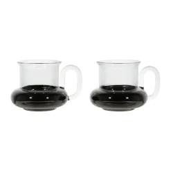 Tom Dixon Bump teacups 2-pack, Black Transparent Online