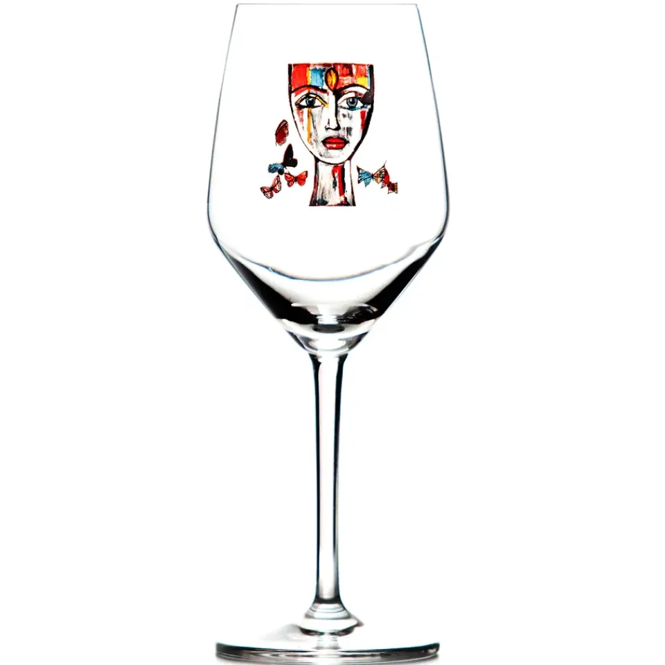 Carolina Gynning Butterfly Messenger rosé/white wine glass, 40 cl Multi