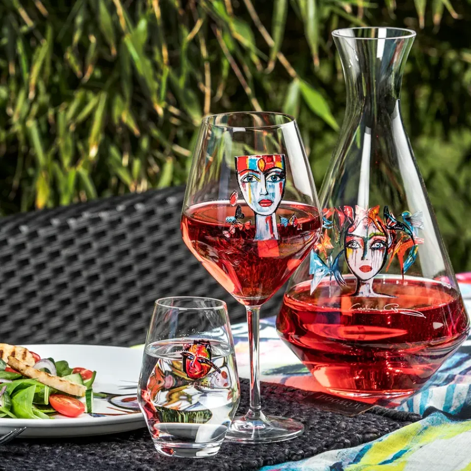 Carolina Gynning Butterfly Messenger rosé/white wine glass, 40 cl Multi