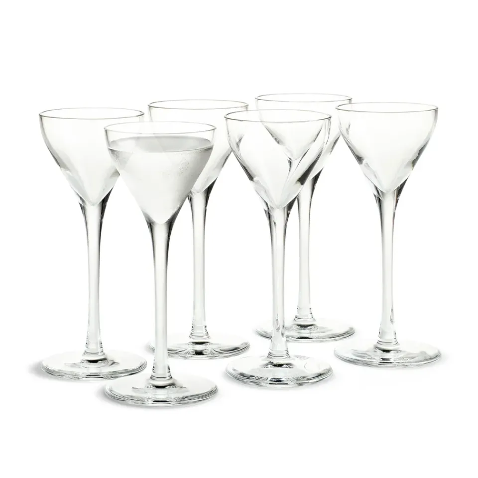 Holmegaard Cabernet shot glass 4.5 cl 6 pack, Clear Transparent New