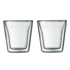 Bodum Canteen double wall glass 2-pack, 0.1 l Transparent New