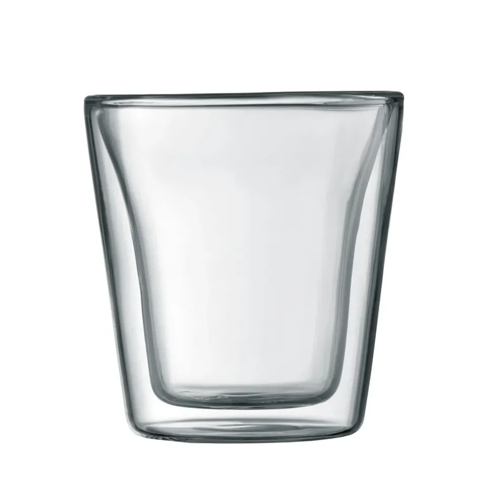 Bodum Canteen double wall glass 2-pack, 0.1 l Transparent New