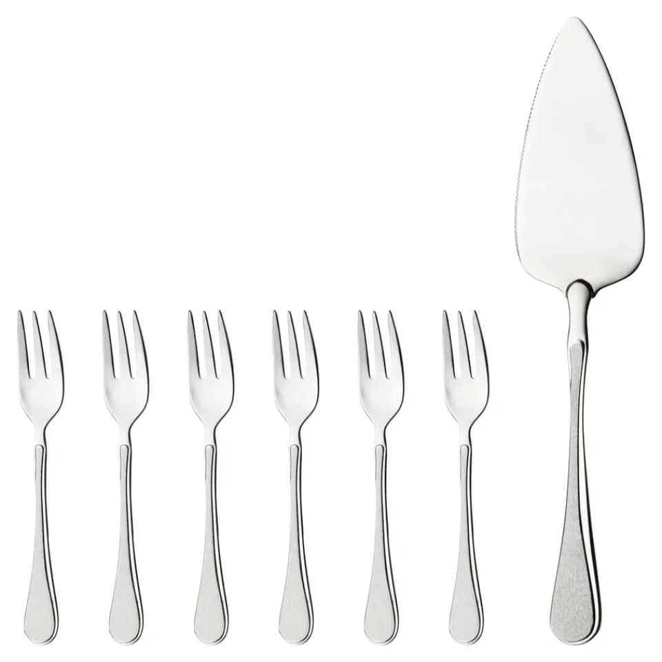 Hardanger Bestikk Carina cake set 7 pcs, stainless steel Silver-coloured