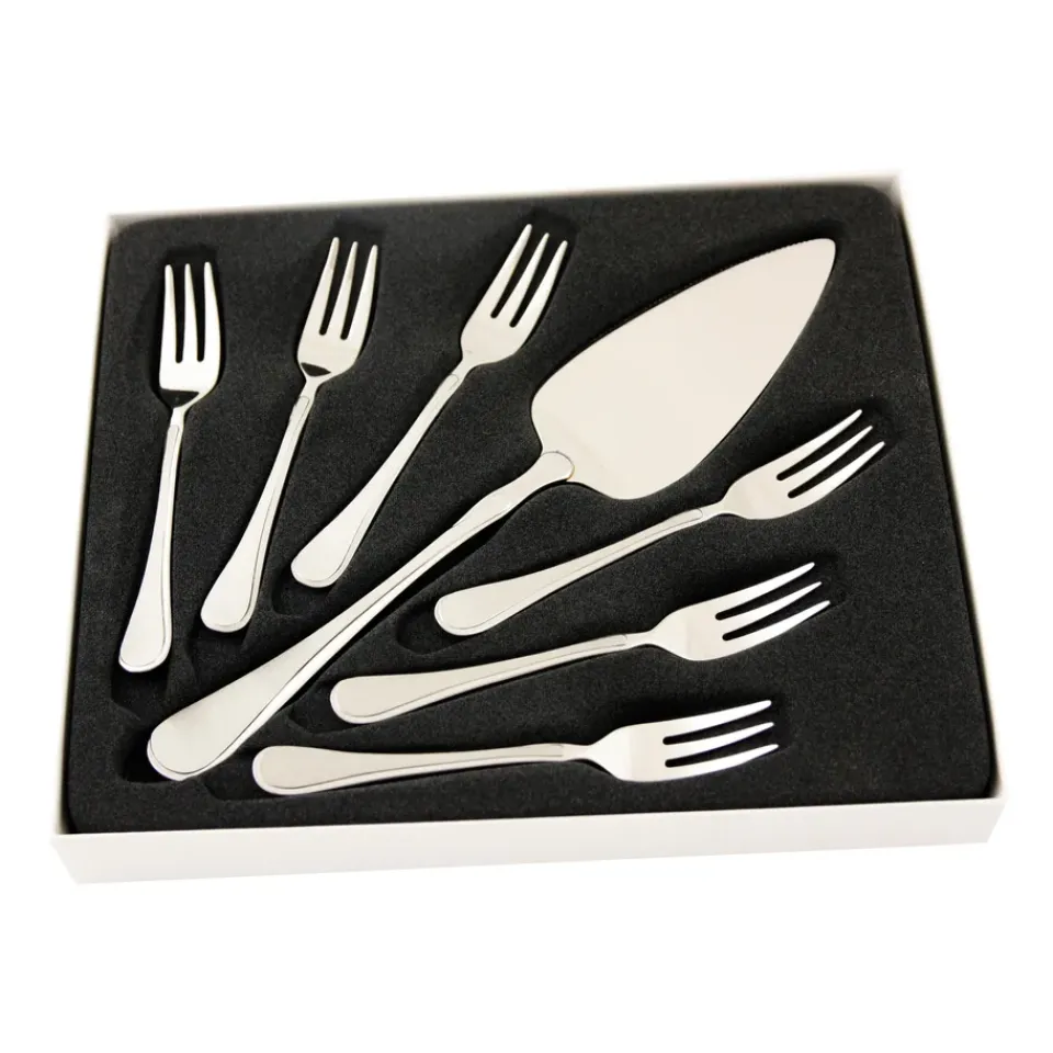Hardanger Bestikk Carina cake set 7 pcs, stainless steel Silver-coloured