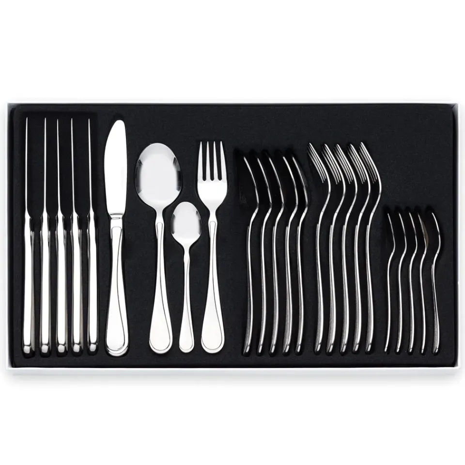 Hardanger Bestikk Carina cutlery 18 pcs, 24 pcs Silver-coloured Clearance