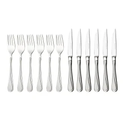 Hardanger Bestikk Carina meat cutlery set 12 pcs, stainless steel Silver-coloured New