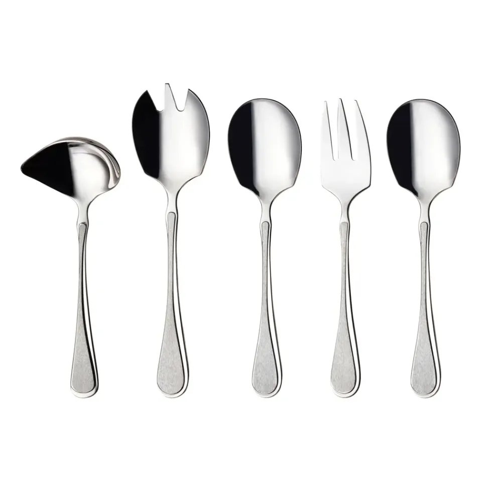 Hardanger Bestikk Carina serving set 5 pieces, Stainless steel Silver-coloured Online