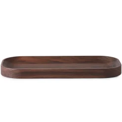 Warm Nordic Carved Wood tray oval, Walnut Brown Hot