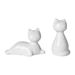 Pluto Design Cat salt & pepper mills, White Clearance